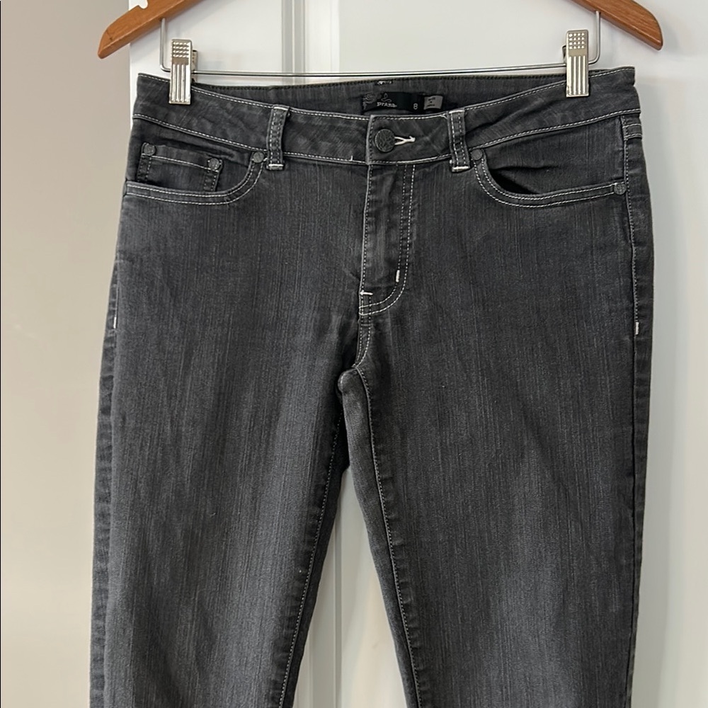 prAna Grey Slim Fit Kara Jeans Woman's Size 8 w MEASUREMENTS Style #W4KARA112